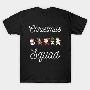 Christmas Squad Santa and Friends Dabbing Merry Christmas Family T-Shirt